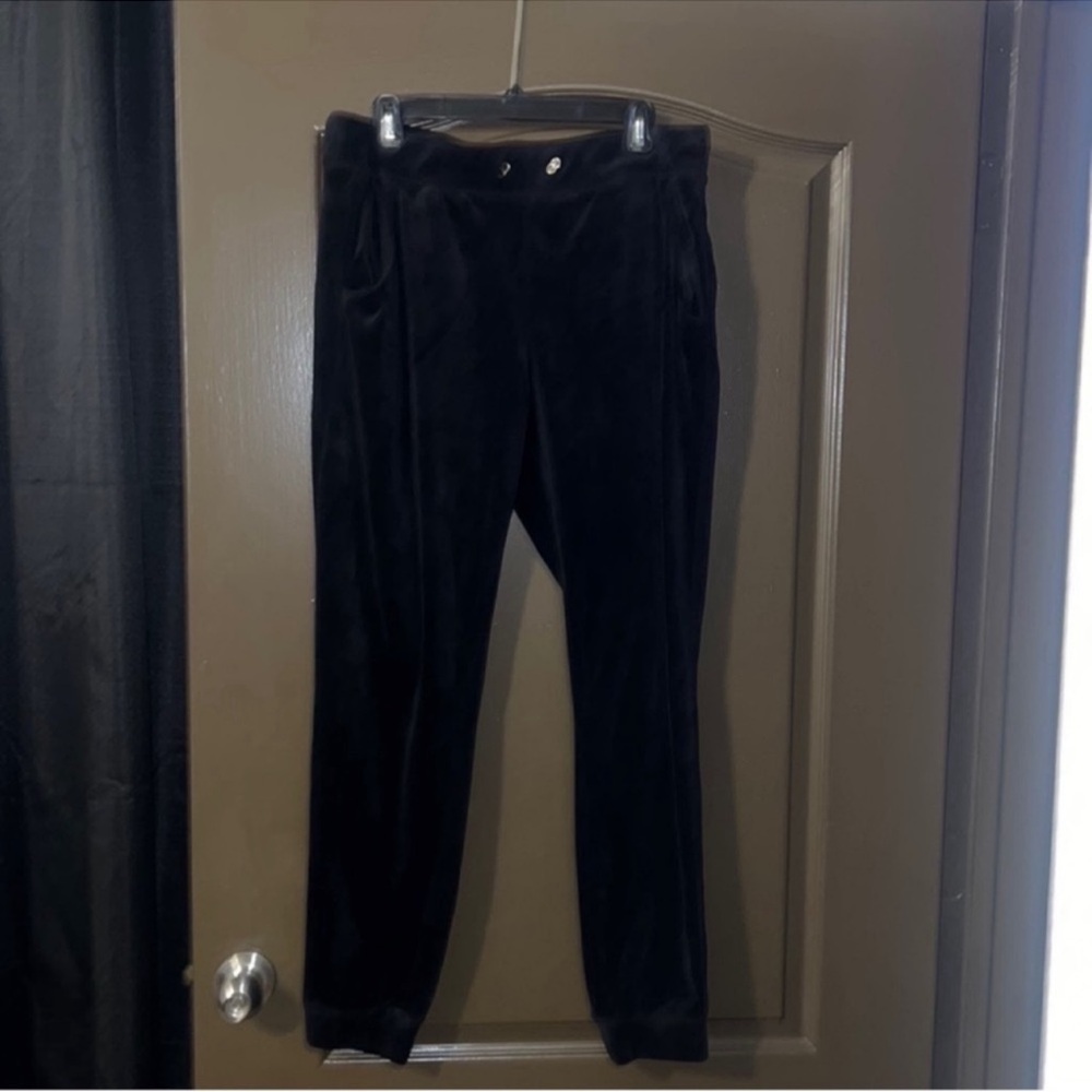 Baby phat black velour pants